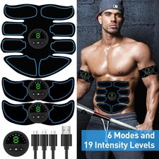 ABS Muscle Stimulator EMS Ab Trainer Tens Unit Portable Stimulater Abs Massager