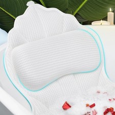 Bath Pillow for Tub, Luxury Bath Pillow Soft 4d Mesh, Bathtub Pillow for Soak...