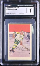 1952-53 Parkhurst #75 Joe Klukay Boston Bruins - CGC 1 Poor 
