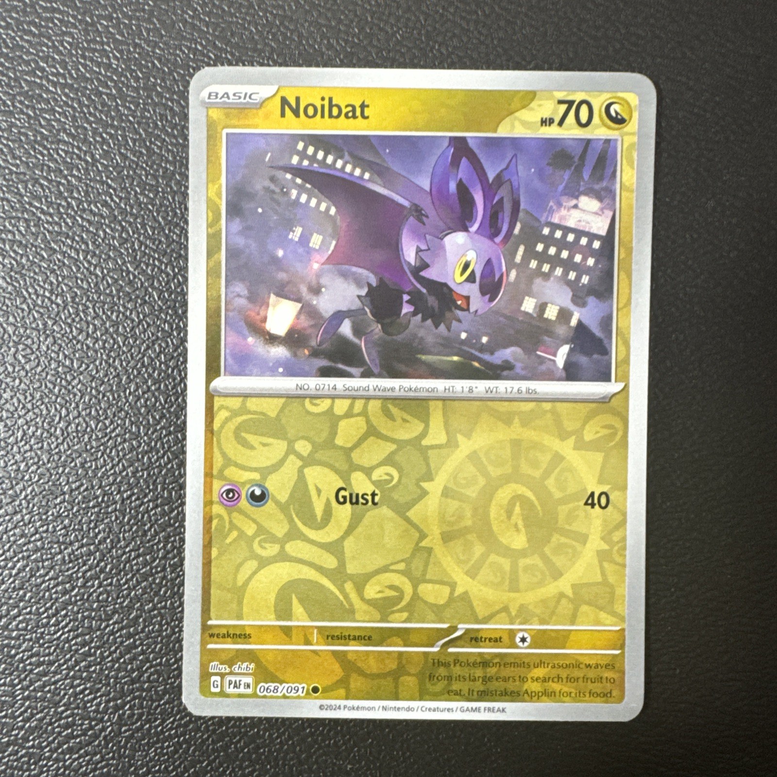 NOIBAT 068/091 PALDEAN FATES POKEMON (REVERSE HOLO, NM)