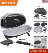 Compact Black Hard Case for Boombox 2/3 with Stylish Grey Interior   Lightweight