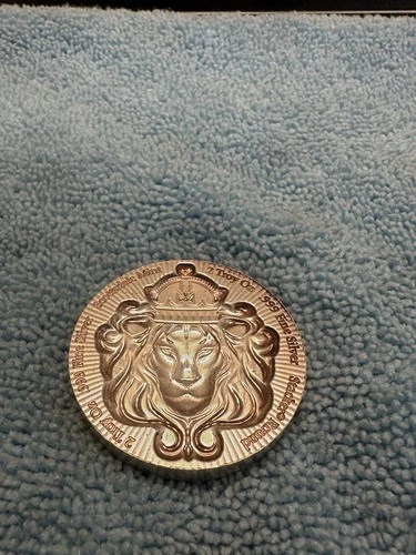 Scottdale Mint Silver Stacker Coin 2 oz .999 Silver Round Crowned Lion Bullion