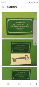 Vintage Franklin Key ~ A Gift for the Members of Collectors Society.