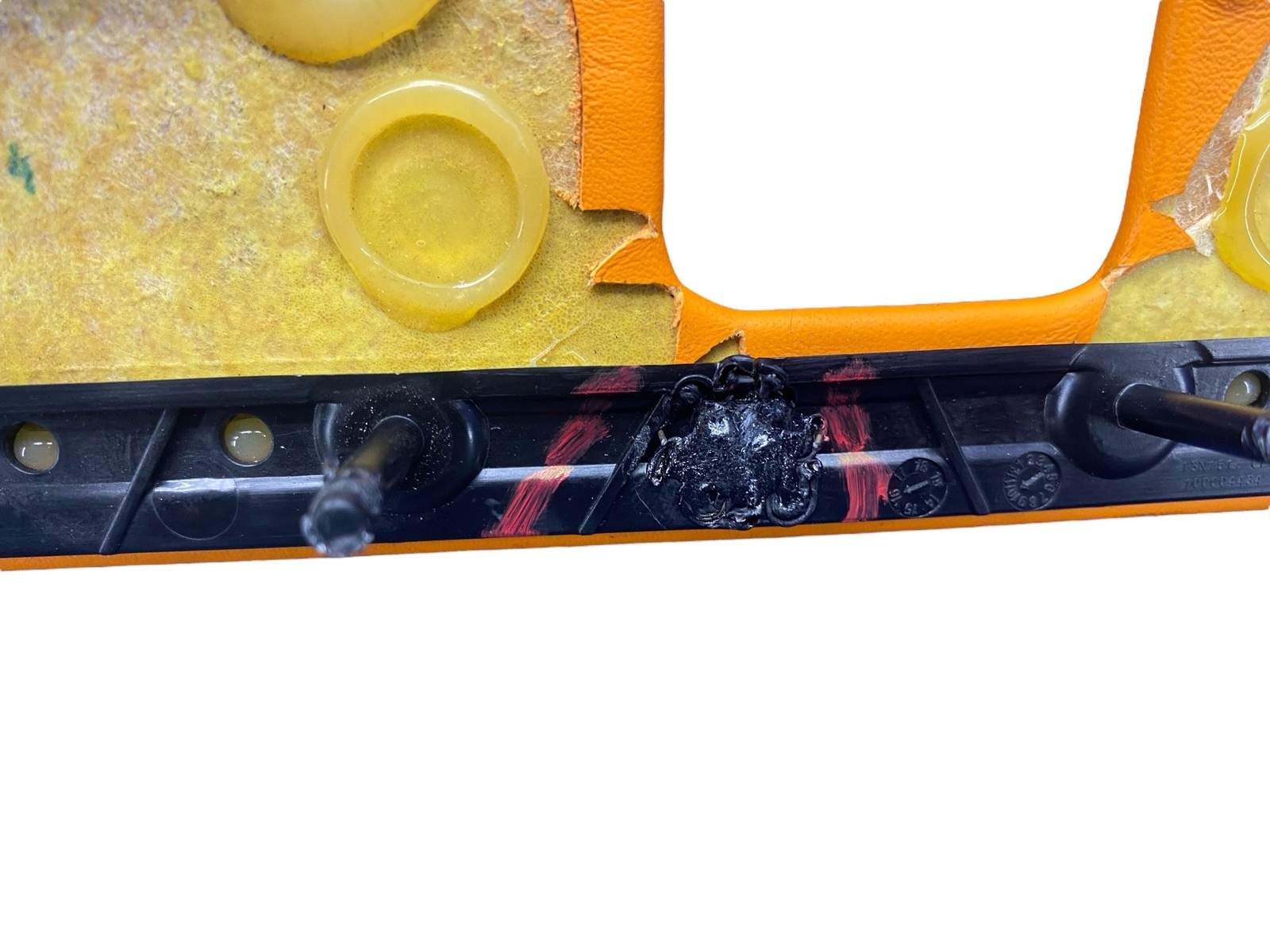 2016-2021 MCLAREN 570S FRONT LOWER DASHBOARD INSTRUMENT TRIM PANEL COVER ORANGE