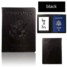Passport Holder Cover Wallet Travel Essentials RFID Blocking Leather Card Case I