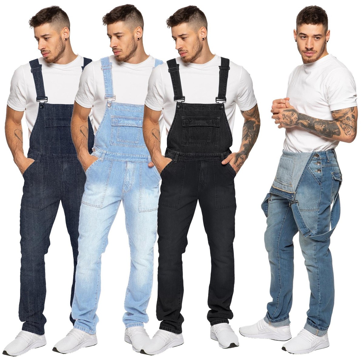 Enzo Jeans Dungarees Mens Denim Overalls Jumpsuit Heavy Duty Enzo Jeans Dungarees Mens Denim Overalls Jumpsuit Heavy Duty