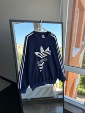Vintage Adidas Originals Trefoil Big Logo Sweatshirt Navy