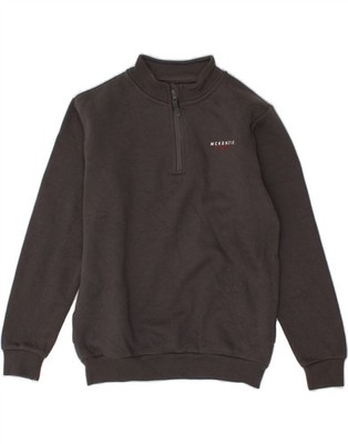 MCKENZIE Jungen Sweatshirt Pullover mit Reißverschluss am Ausschnitt 12-13 Jahre grau Baumwolle BP07