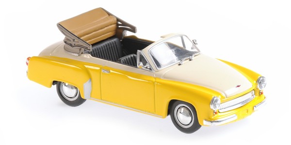Minichamps 940015931 Wartburg A 311 Cabriolet Yellow & White 1958 Modellauto 1:4-image