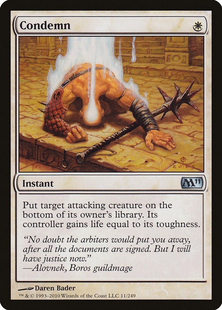 Condemn Magic 2011 (M11) Foil MTG 11 HP