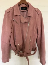 XULIKU Pink Jacket Motor Cycle Style Jacket - Size Xl