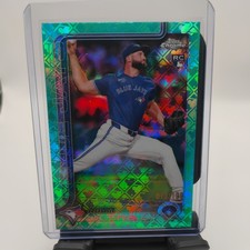 2025 Topps Chrome LogoFractor Adam Kloffenstein RC Aqua Refractor #013/199