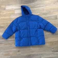 Men's Winter Coat 5XL Big Blue Puffer Jacket Hooded Amazon Essentials