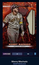 23 Topps Bunt DIGITAL Inception Black Fire Relic SUPER RARE Manny Machado