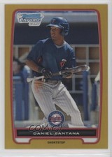 2012 Bowman Chrome Prospects Gold Refractor 33/50 Daniel Santana #BCP134 e8i