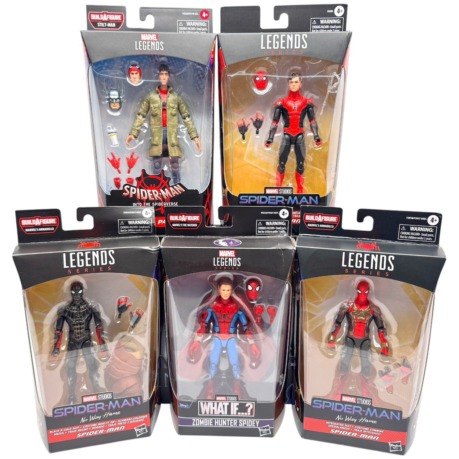 Marvel Legends Spider-Man Lot Of 5 Action Figures No Way Home