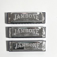 LOT OF 3 JAMBONE BY AXL HARMONICAS, CB ,F, Bb, Pre-owned