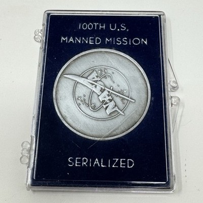 NASA 100th U.S. SPACE MISSION SPACE SHUTTLE/MIR MISSION Bronze Coin Medallion