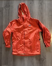 Patagonia Torrentshell Rain Jacket Kids L/12 Orange Waterproof H2No Hooded
