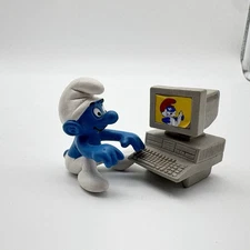Schleich Smurf Computer 1994 Peyo