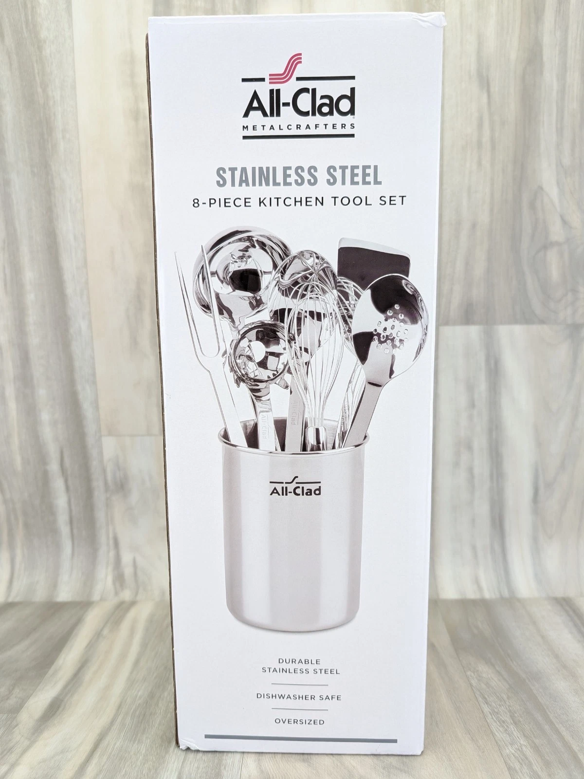 New - All-Clad 8-piece Kitchen Utensil Set Stainless Steel Construction w Holder
Opens in a new wind