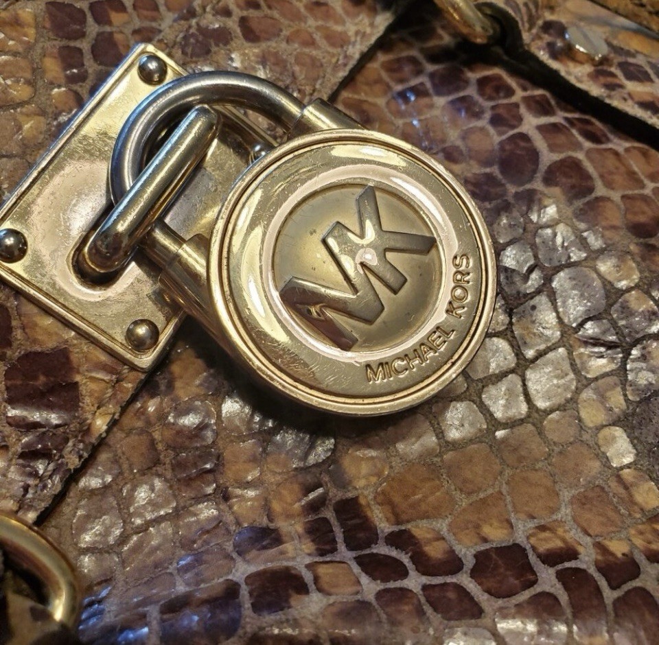 Michael Kors Hamilton Python Tote Snakeskin Embos… - image 10