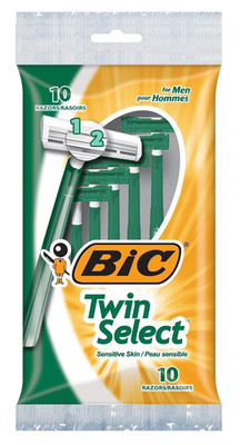 Shaver Mens Twin Select Sensitive 10 Count (Pack of 2)
