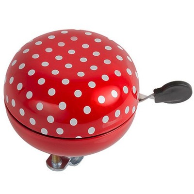 Messingschlager Glocke LADYBIRD Maxi, M-WAVE, Stahl, Ø=80mm, rot