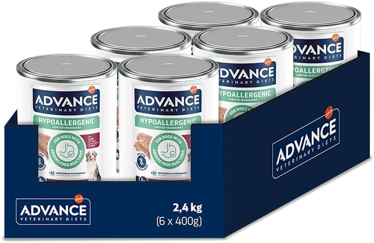 Cibo Umido Cane Ipoallergenico Advance Agnello - Pack da 6 Lattine