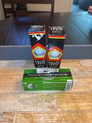 Maxfli DDH II - Vintage 2 Pack w 3-Balls Each & Bonus: 1-NIKE Box POWERDISTANCE