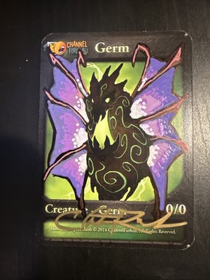 Christopher Rush Signed and Altered Germ Token Channel Fireball MTG Magic