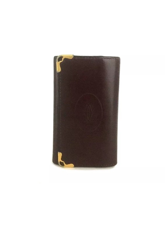 Must de Cartier Leather 6 Ring Key Case Bordeaux/4BA1033