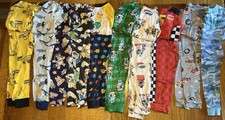 Lot Of 10 Boys 4T Slim Pajamas Matching Sets Short/Long Sleeve - Long Pants 3C