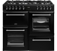 Belling 444411829 Farmhouse 100DF 100cm Dual Fuel Range Cooker 7 Burners Black