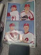 PHILLIES NO-HITTERS OF MODERN TIMES POSTER ARTWORK BY DICK PEREZ NICE! 34x22