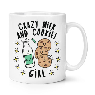 Crazy Milk And Cookies Girl Stars 10oz Becher Tasse Witz Tochter Kinder Best Lustig