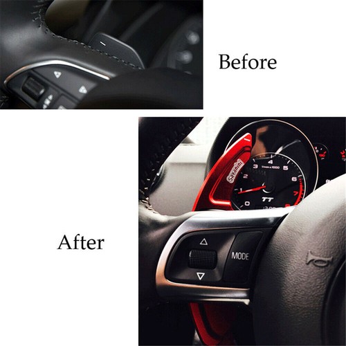 Blade Aluminum Steering Wheel Shift Paddle Shifter Extension For Audi Q7 2011-15 - Picture 3 of 10