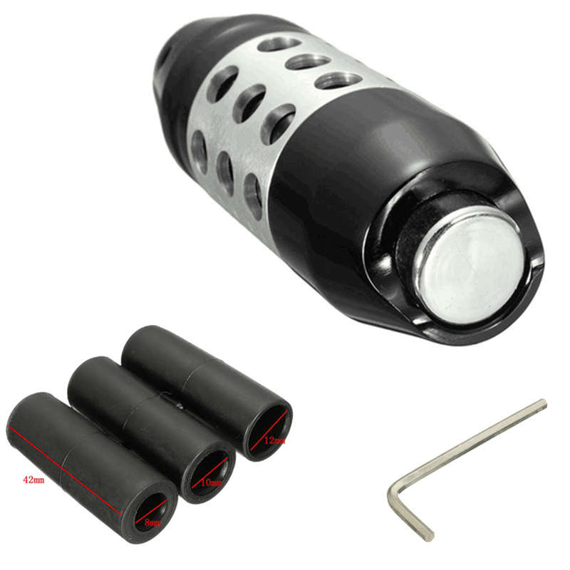 Black Aluminum Automatic Car Gear Shift Knob with Button