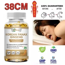 Korean Red Panax Ginseng 1600mg 120 Capsules - Extra Strength NON-GMO No Fillers