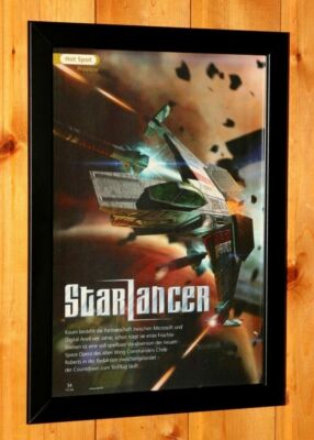 Starlancer PC Game Dreamcast Vintage Promo Werbeblatt Gerahmt Poster ad Framed