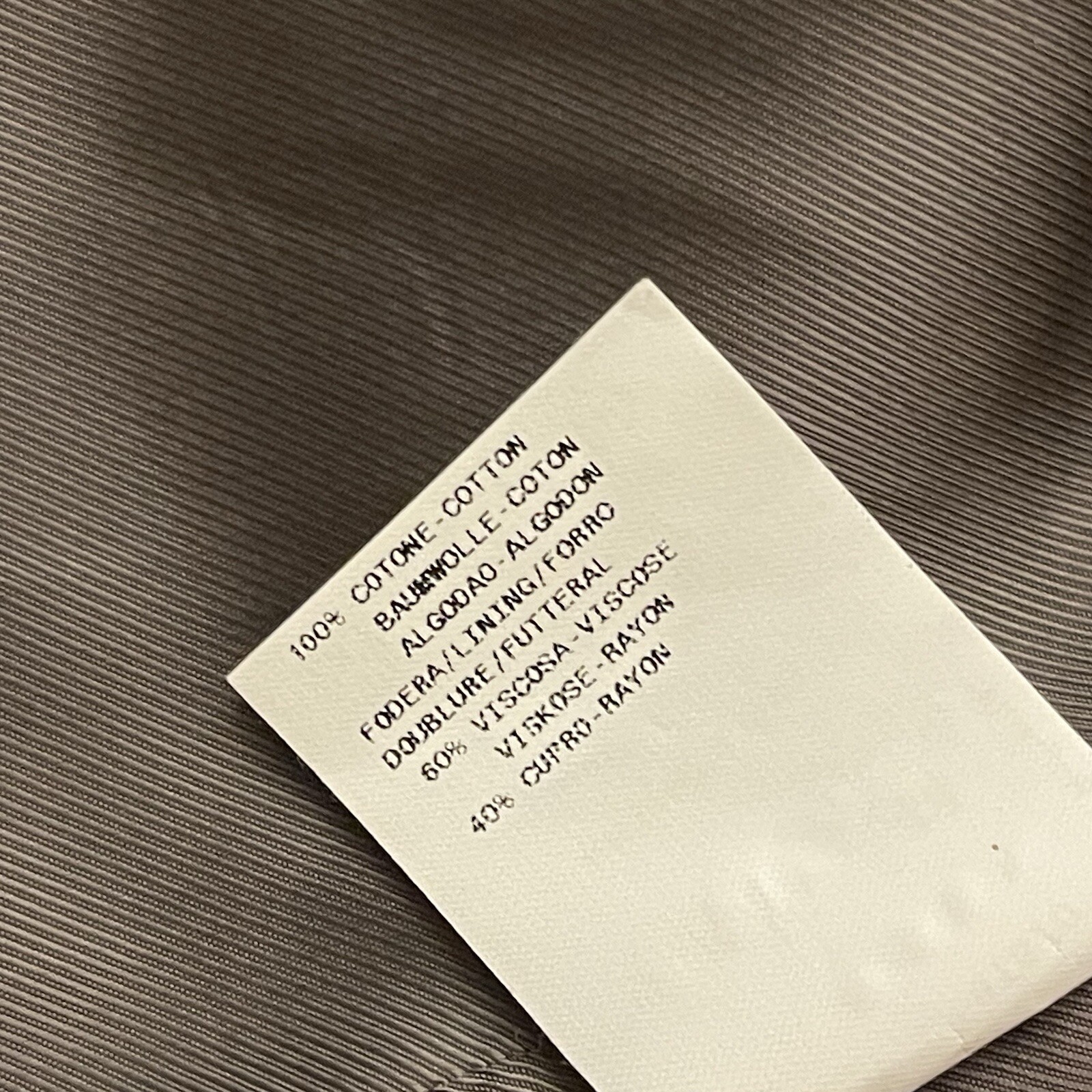 Armani Collezioni Light Brown Corduroy Moto Zip Jacket Size 8 Pockets