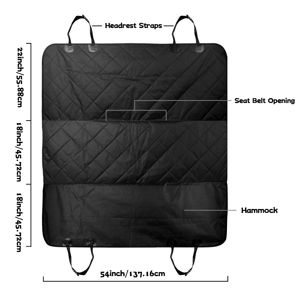 Pet Dog Seat Cover for Truck Suv Car Back Seat Protector Hammock Mat