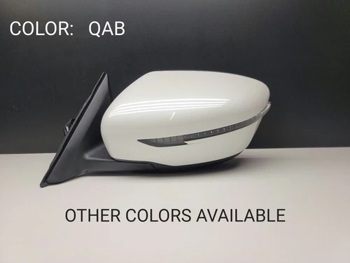 Drivers Side View Power Mirror for 17-18 Nissan Rogue Heated Signal COLOR QAB