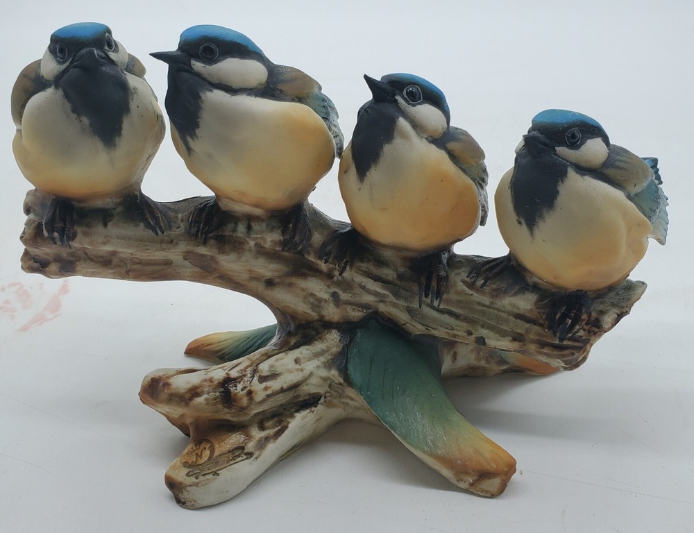 Vintage House Of Goebel Hand Painted Bisque Birds Figurine Made In Italy