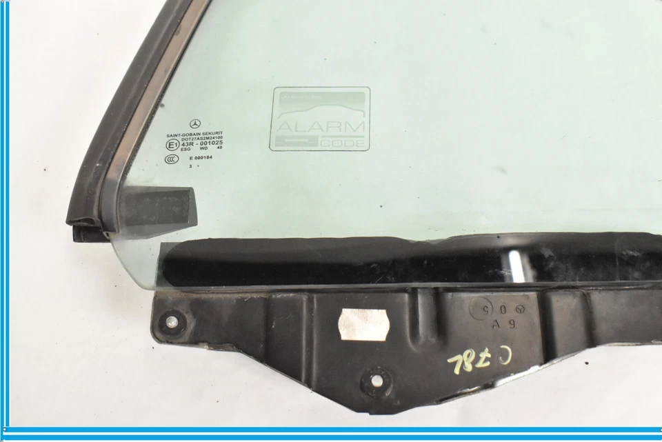 03-11 Mercedes R230 SL500 SL65 AMG Puerta Trasera Lateral Izquierda Ventana Cuarto Vidrio Fabricante de Equipo Original Foto 3 de 4