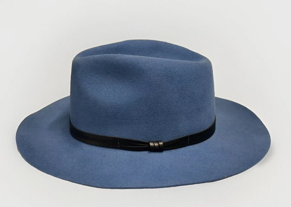 Goorin Brothers-Navy Blue Fedora Hat with Feather Accent (large) Goorin Bros Would Fedora Hat Medium Blue Feathers | eBay main image 3