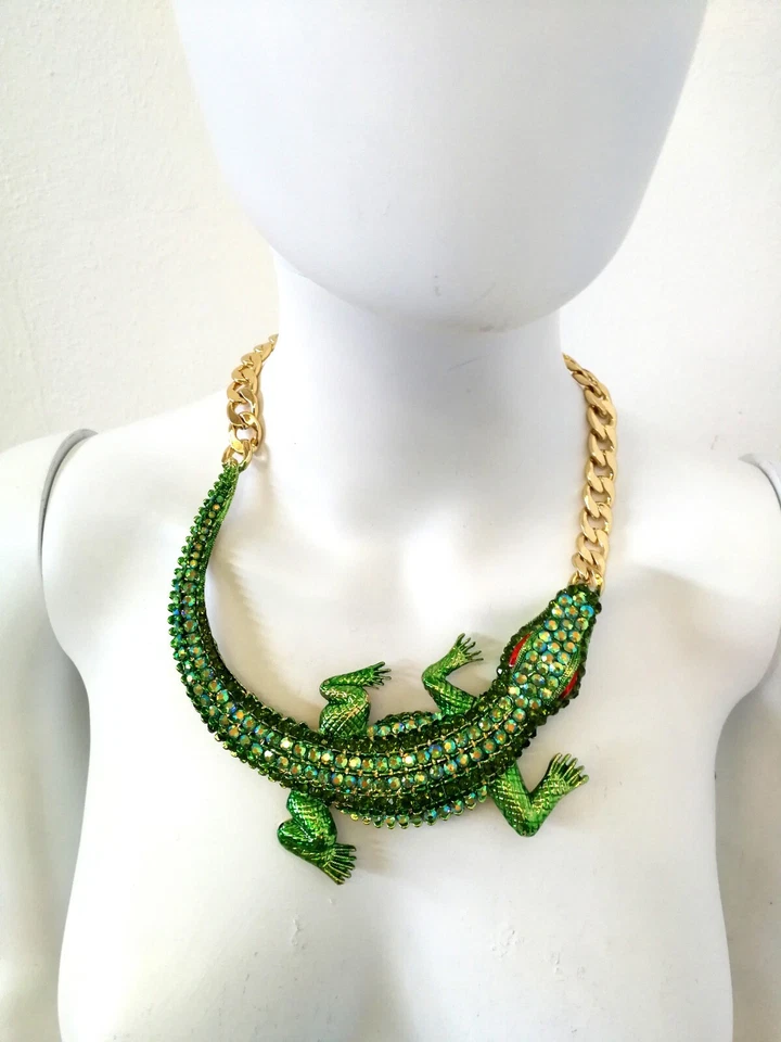 moda joyería mujer joyas collar collar gargantilla cristales diseño animalier Foto 2 de 4