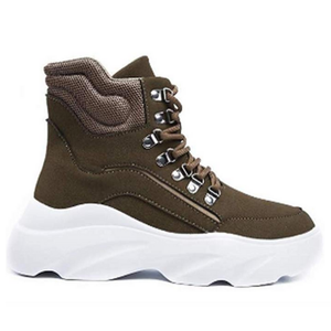 olive green platform sneakers