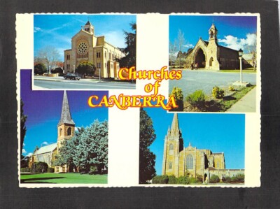 B1087 Australia ACT Canberra Churches MV postcard