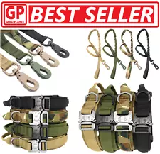 Tactical Dog Pet Collar Leash Heavy Duty K9 Military Service Canine Training Kit